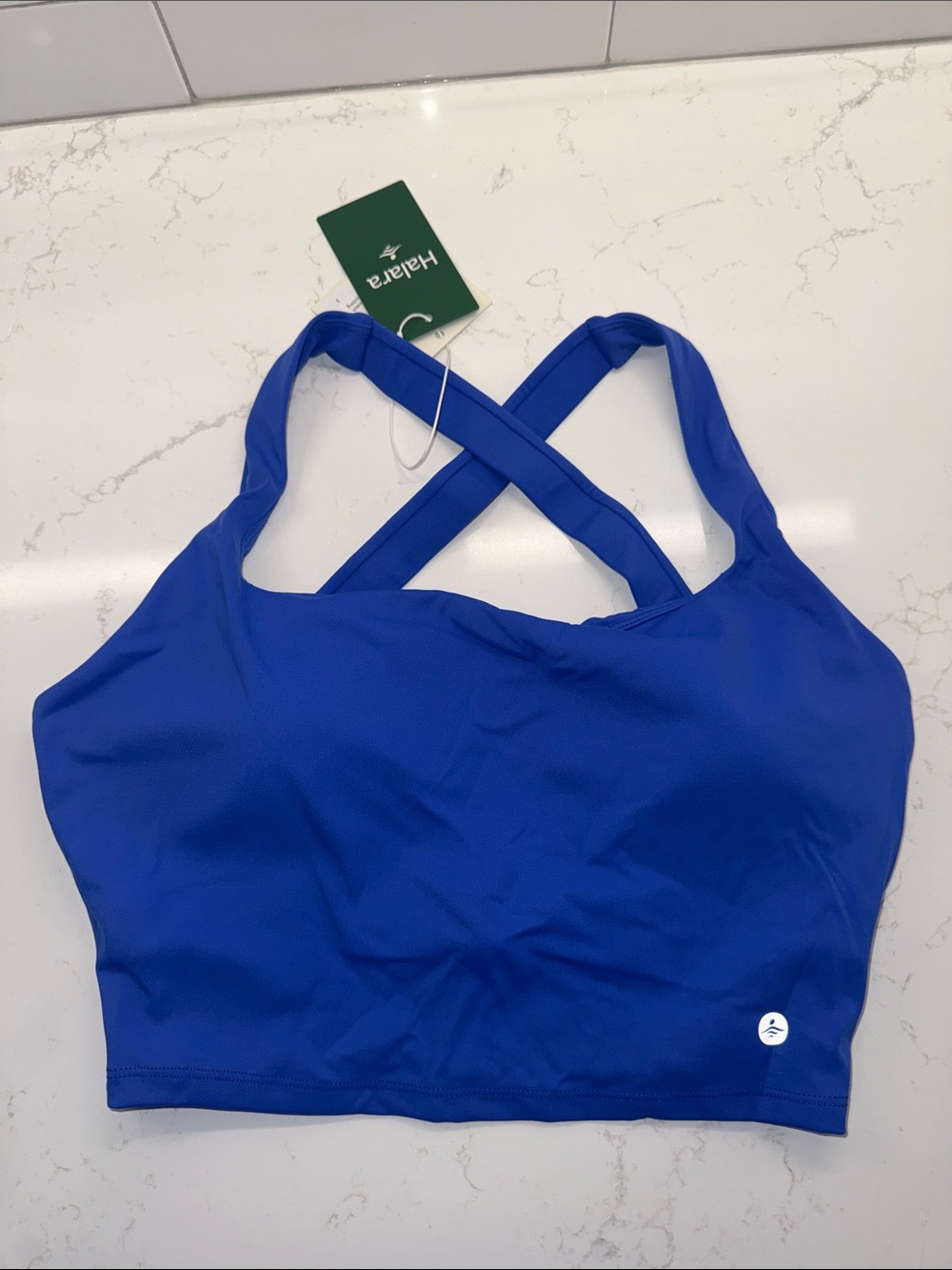 Halara Crisscross Back Crop Sportsbra - Blue